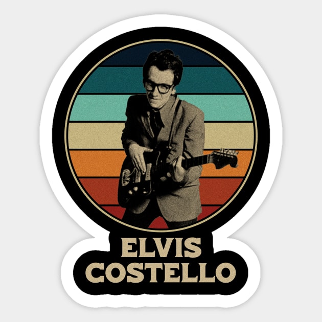 retro elvis costello Sticker by Gummy Store